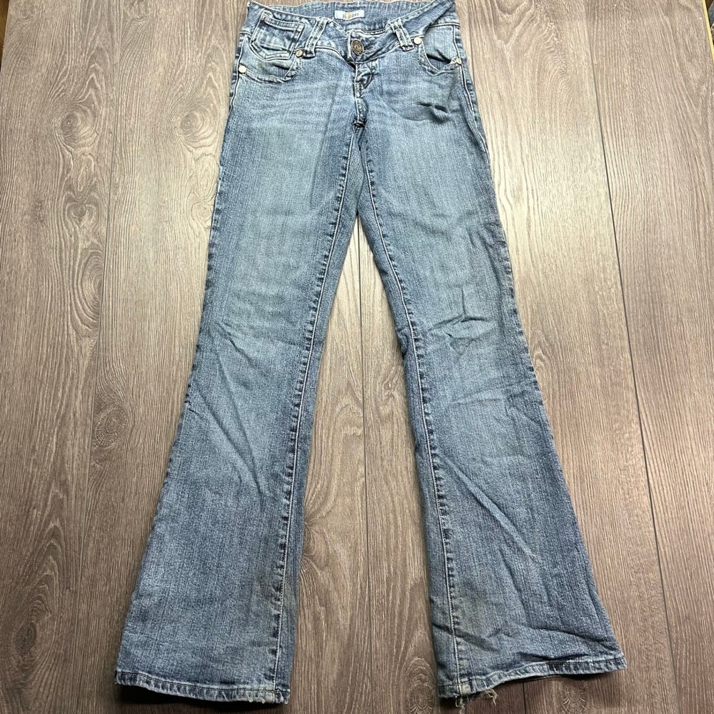 Ab2 Jeans Womens 26x34 Blue Medium Wash Low Rise Flare Bootcut Denim Y2K